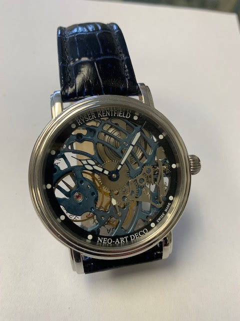 RK 1005 Skeleton Blue Rodium PL Movement